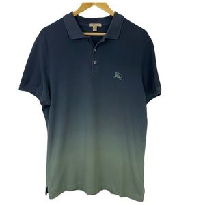 Burberry Brit Lyndhurst Dip Dye Ombre Polo Shirt Size Large